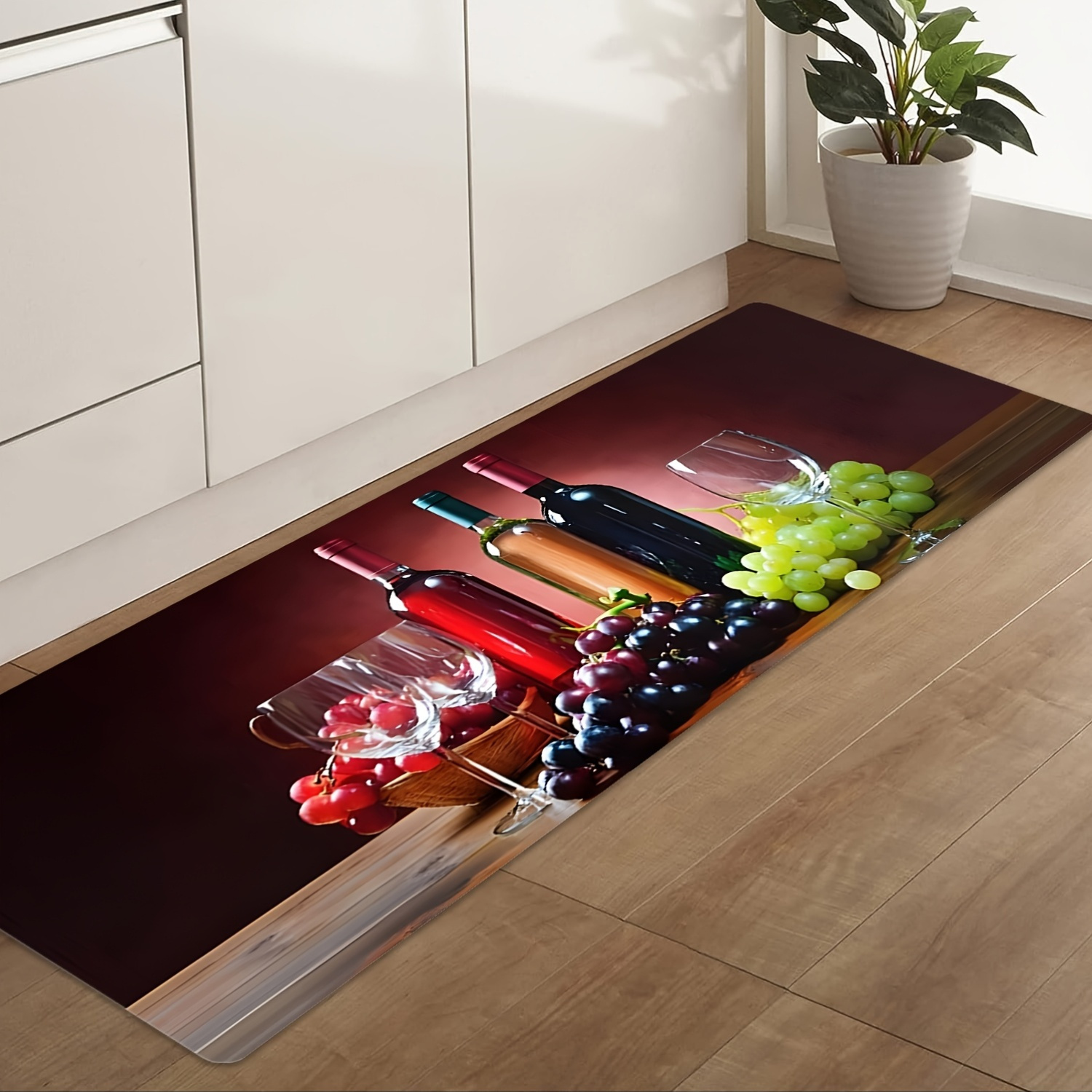 Commercial Printing Supplies - Alfombra larga con estampado de uvas
