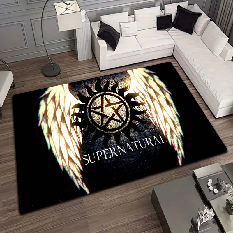 Commercial Print Model - Alfombra de franela con estampado sobrenatural,