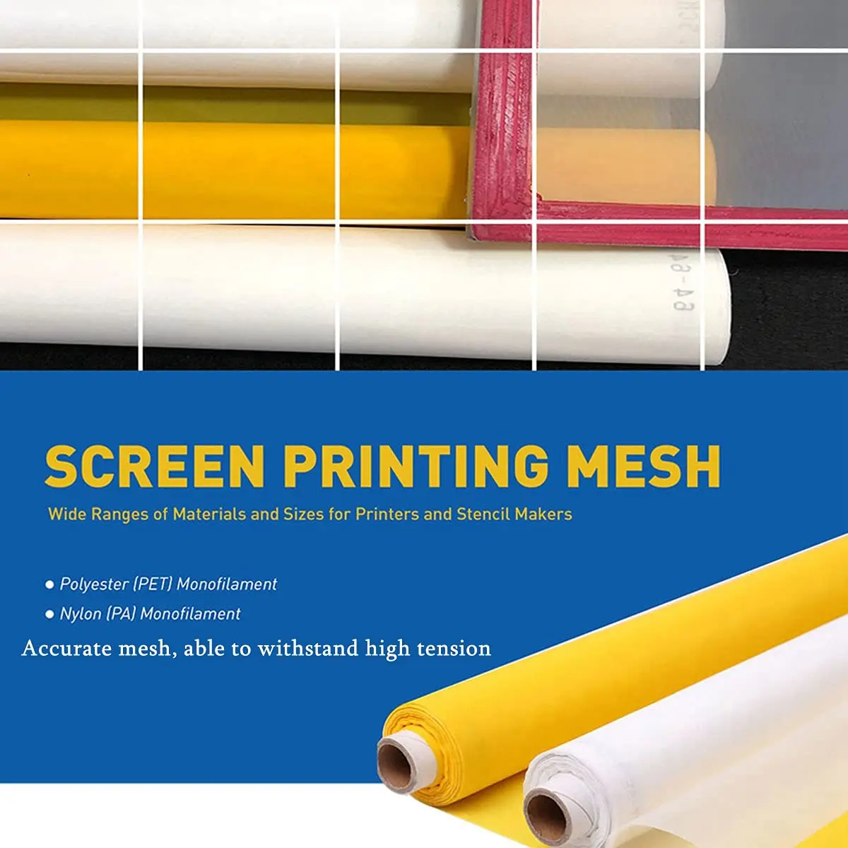 Malla de serigrafía amarilla d - Commercial Printing Supplies reseña y precio