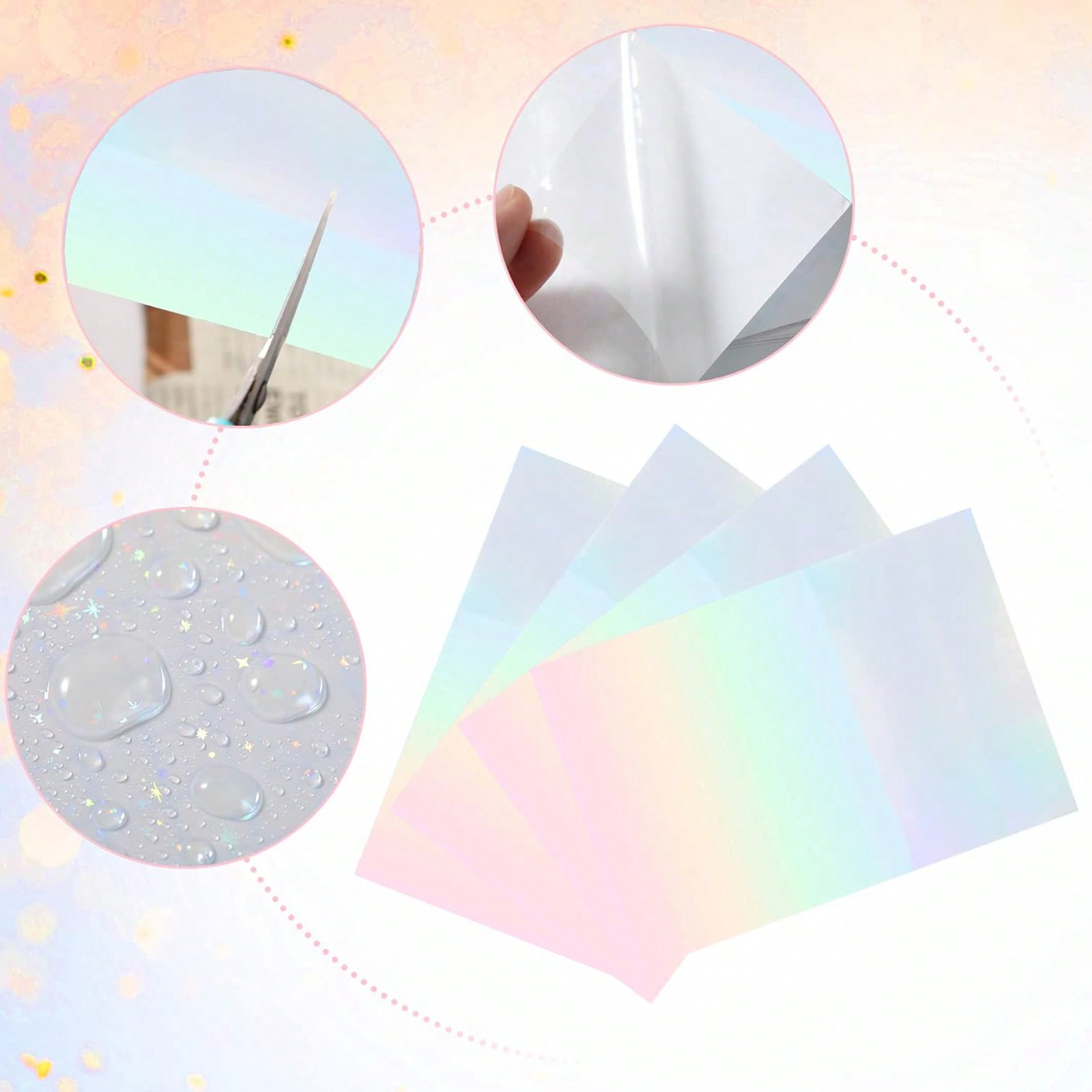 50 hojas de película holográfi - Laminator Cold Roll reseña y precio